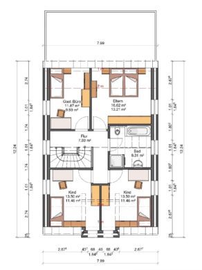 Ihr neues Zuhause in beliebter Wohnlage: Moderner Neubau in Sutthausen - Obergeschoss